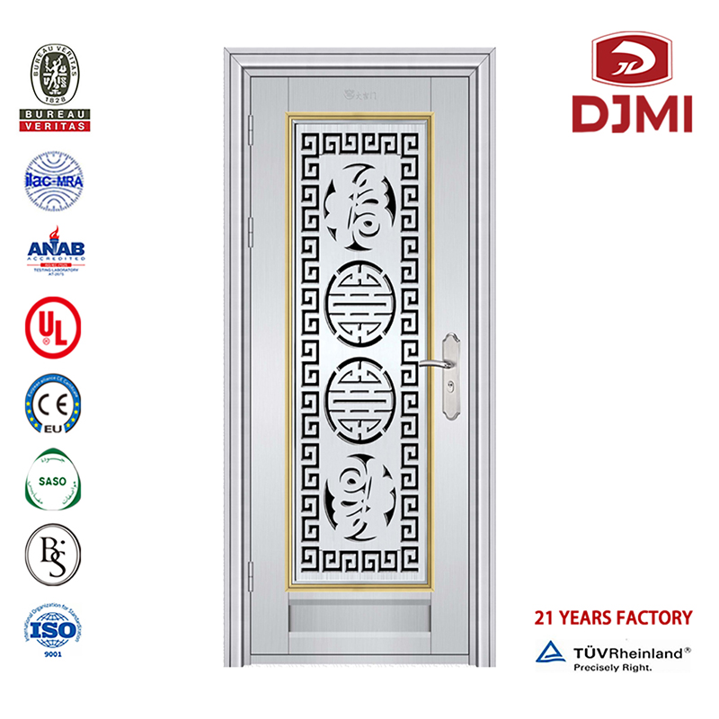 Barato Swing 304 # \/ 201 # Entrada principal 304 Diseño de puerta de acero inoxidable individual Diseño personalizado con Ss304 # Puerta de entrada de acero inoxidable con uno y medio marco Nuevas configuraciones Puertas dobles Exterior Diseño de parrilla frontal Puerta de acero inoxidable