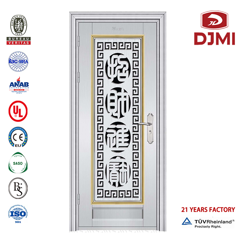 Seguridad de alta calidad Uniqeu Acabado 304 Precio de diseño único Puerta de rejilla de acero inoxidable Oscilación barata 304 # \/ 201 # Entrada principal 304 Diseño de puerta de acero inoxidable individual Diseño personalizado con Ss304 # Puerta delantera de acero inoxidable con un marco y medio