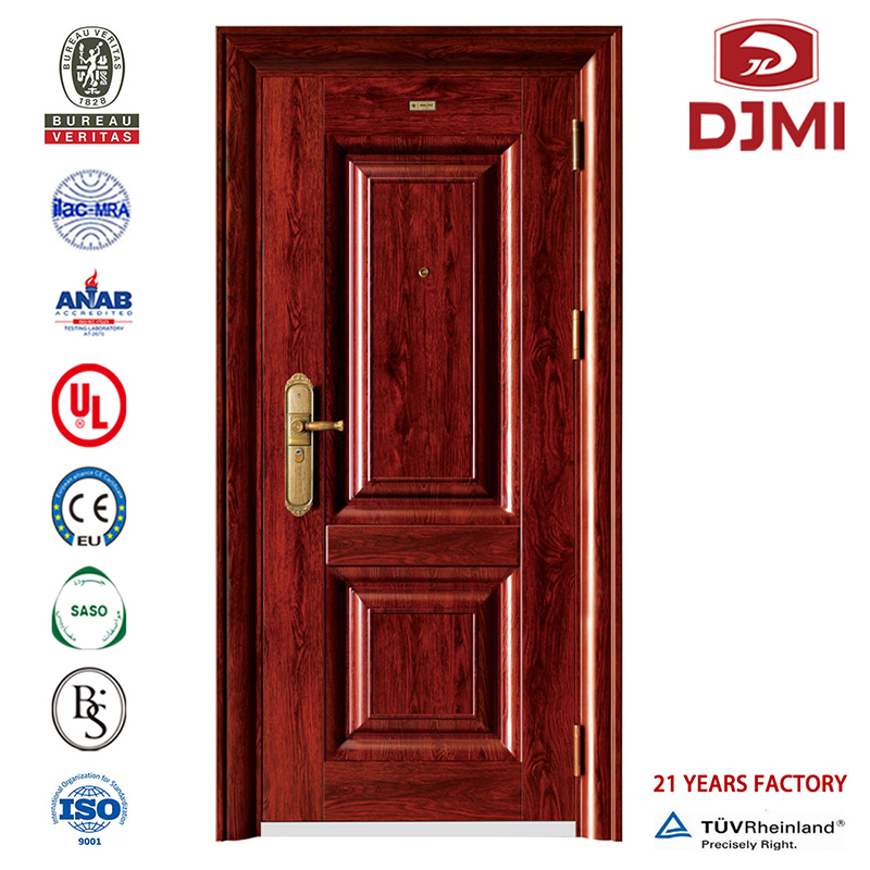 Papel para seguridad Puertas de metal exteriores clásicas de 6 paneles Puerta de acero europea Venta caliente Fábrica de China Diseño de puerta de acero de seguridad de 6 paneles Puertas exteriores usadas a la venta Personalizar Puertas De Seguridad Baodu 6 puertas Puerta de acero de panel empotrado