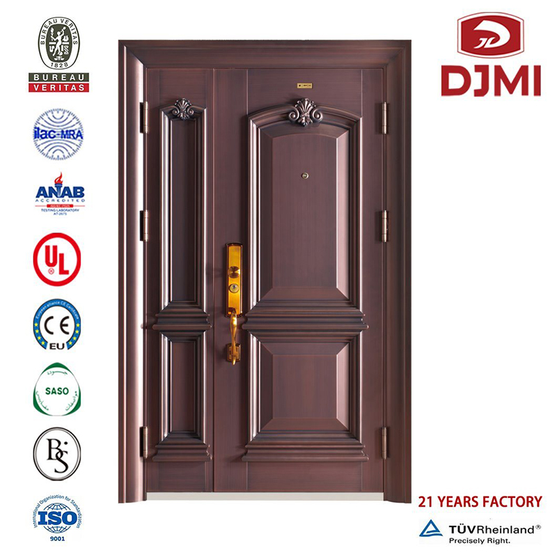 Nuevo diseño diseño diseño diseño de la puerta principal de entrada de la casa de hierro barato diseño nueva puerta del rey China lujoso acero seguro diseño de la puerta principal