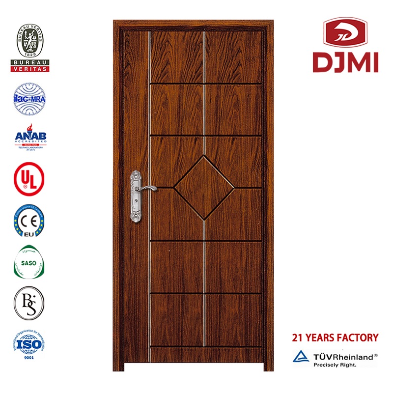 Nuevo diseño de puertas blindadas hdf dormitorio madera puerta delantera diseño de fábrica china blindaje de Seguridad de puertas de madera sólida